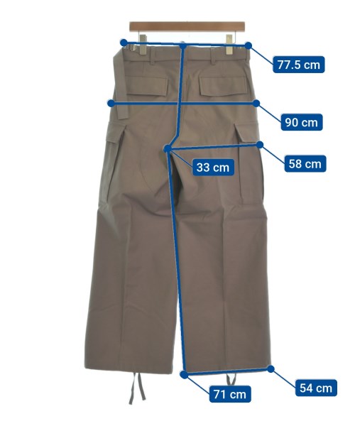 sacai กางเกงมีกระเป๋าข้างกางเกง2-4 กระเป๋า