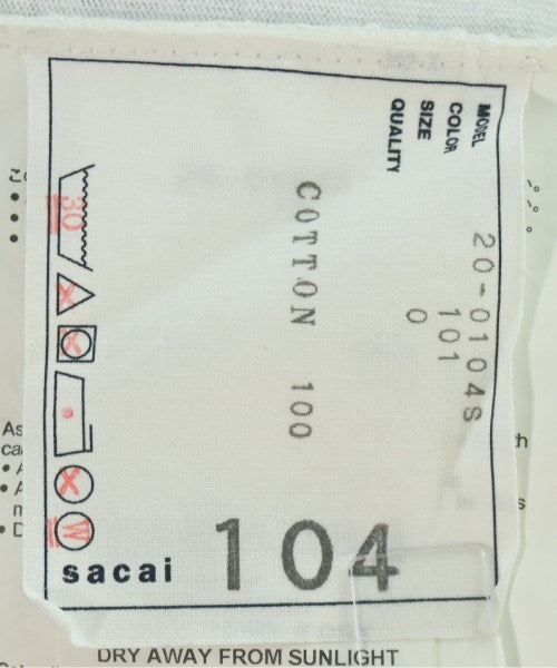 sacai เสื้อยืด/เสื้อท็อปส์