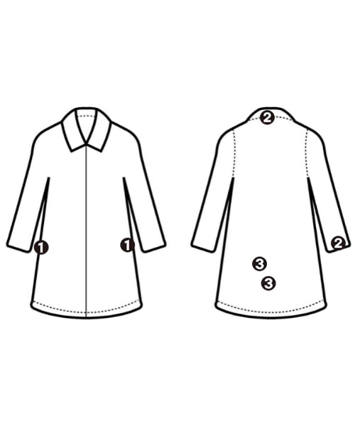 BURBERRY เสื้อคลุมคอปก Soutien