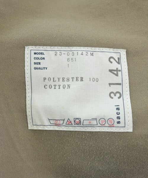 sacai กางเกงมีกระเป๋าข้างกางเกง2-4 กระเป๋า