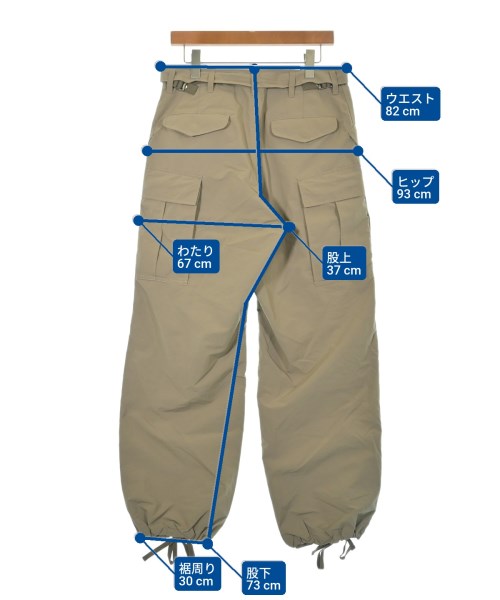 sacai กางเกงมีกระเป๋าข้างกางเกง2-4 กระเป๋า