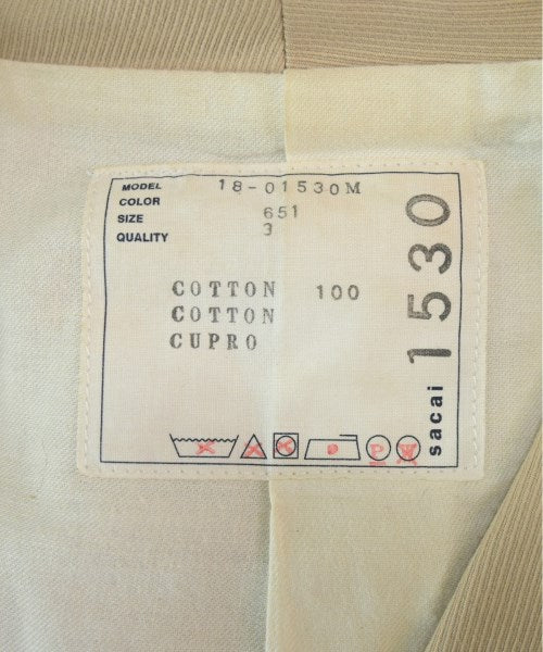 sacai เสื้อโค้ทเชสเตอร์ฟิลด์