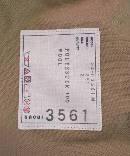 sacai กางเกงมีกระเป๋าข้างกางเกง2-4 กระเป๋า