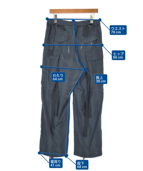 sacai กางเกงมีกระเป๋าข้างกางเกง2-4 กระเป๋า