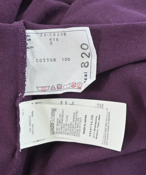 sacai เสื้อยืด/เสื้อท็อปส์