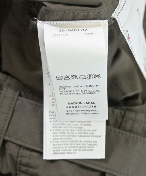 sacai กางเกงมีกระเป๋าข้างกางเกง2-4 กระเป๋า