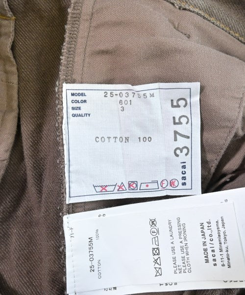 sacai กางเกงมีกระเป๋าข้างกางเกง2-4 กระเป๋า