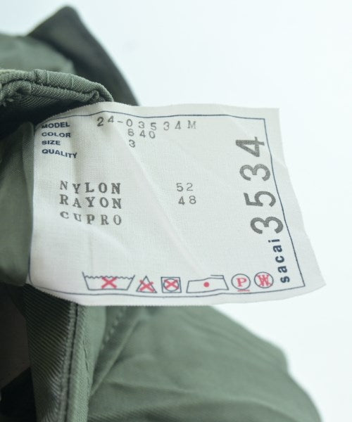 sacai กางเกงมีกระเป๋าข้างกางเกง2-4 กระเป๋า