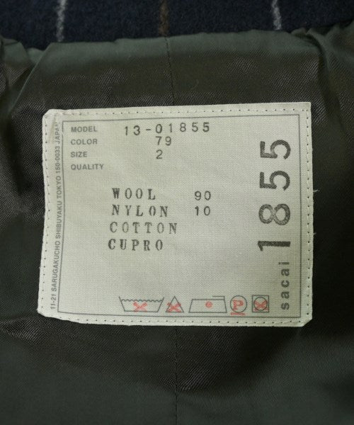 sacai เสื้อโค้ทเชสเตอร์ฟิลด์