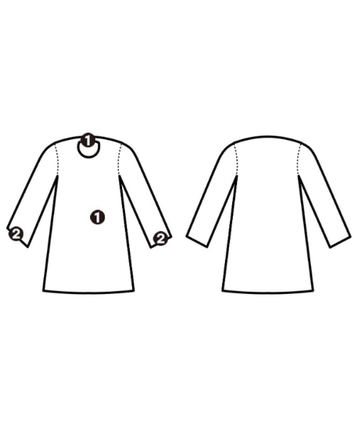 HYKE เดรสที่เป็นเสื้อเชิ้ตตัวยาว