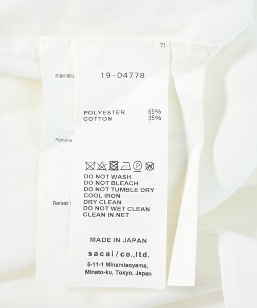 sacai เดรสที่เป็นเสื้อเชิ้ตตัวยาว
