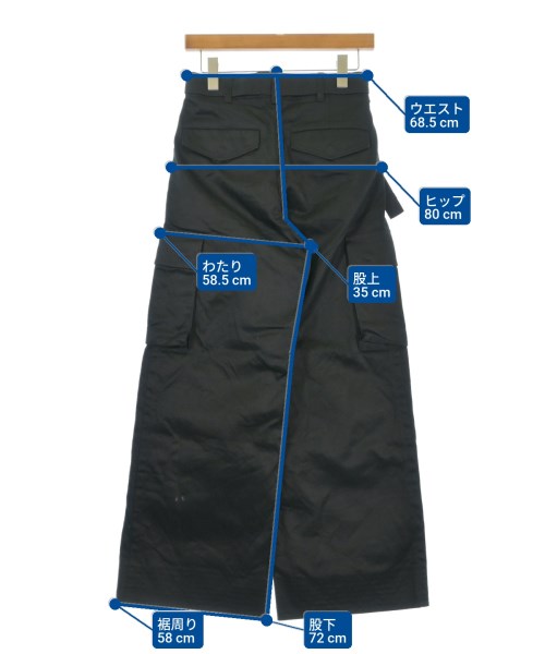 sacai กางเกงมีกระเป๋าข้างกางเกง2-4 กระเป๋า