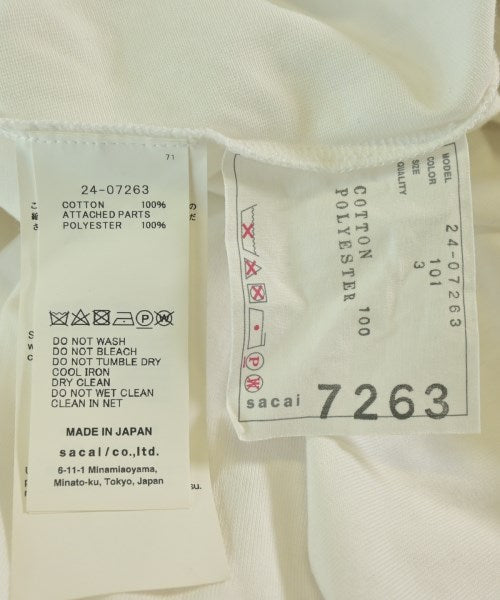 sacai เสื้อยืด/เสื้อท็อปส์