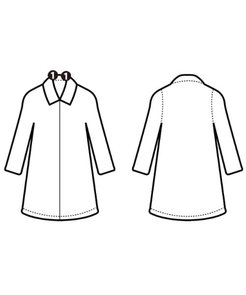 THE RERACS เสื้อคลุมคอปก Soutien