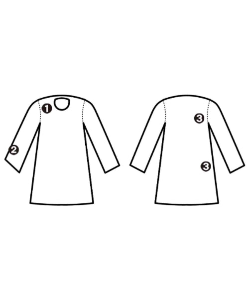 MAISON KITSUNE เดรสที่เป็นเสื้อเชิ้ตตัวยาว