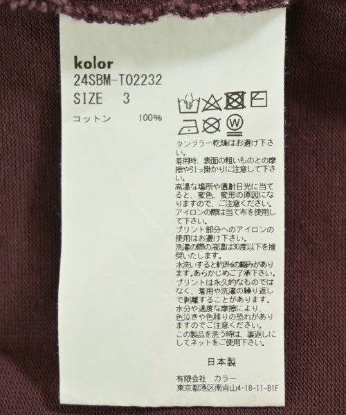 kolor/BEACON เสื้อยืด/เสื้อท็อปส์