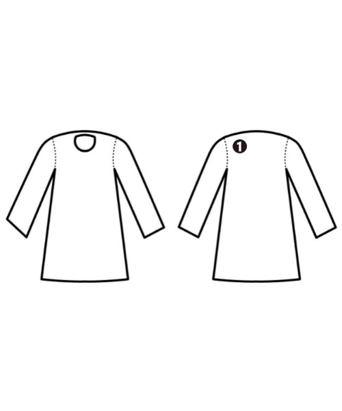 GALLARDAGALANTE NAVY เดรสที่เป็นเสื้อเชิ้ตตัวยาว