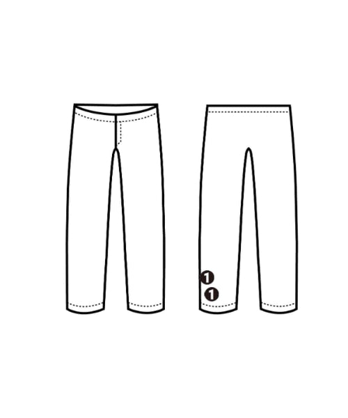 kotohayokozawa กางเกงมีกระเป๋าข้างกางเกง2-4 กระเป๋า