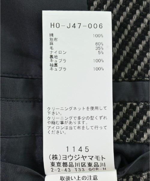 yohji yamamoto POUR HOMME เสื้อโค้ทเชสเตอร์ฟิลด์
