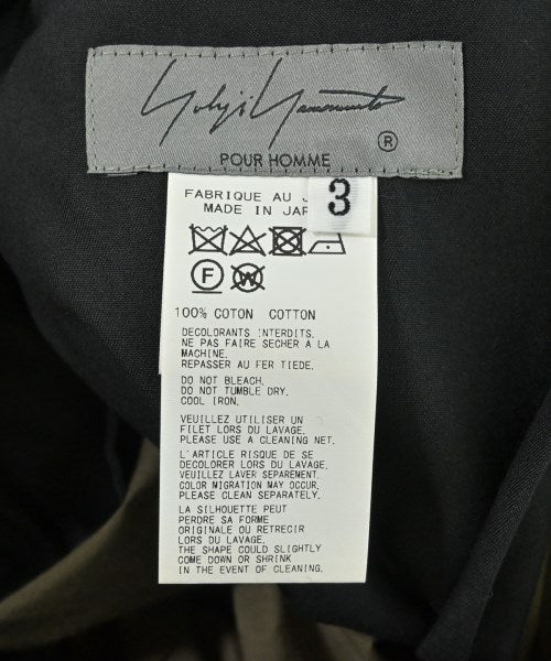 yohji yamamoto POUR HOMME กางเกงมีกระเป๋าข้างกางเกง2-4 กระเป๋า