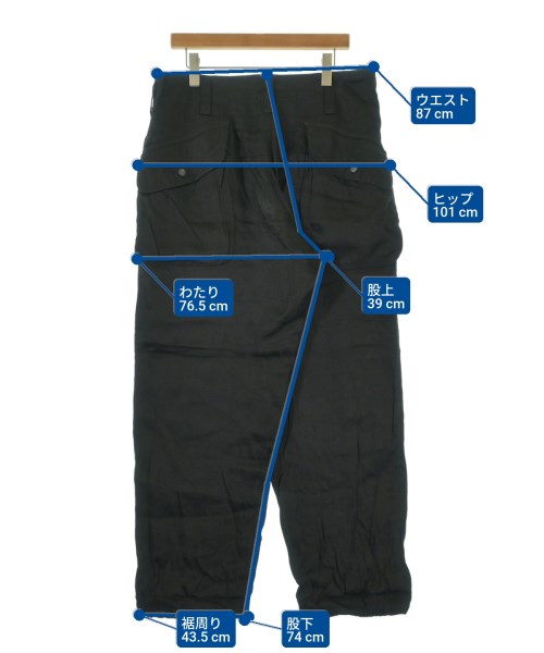 yohji yamamoto POUR HOMME กางเกงมีกระเป๋าข้างกางเกง2-4 กระเป๋า