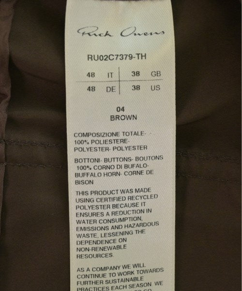 Rick Owens กางเกงมีกระเป๋าข้างกางเกง2-4 กระเป๋า