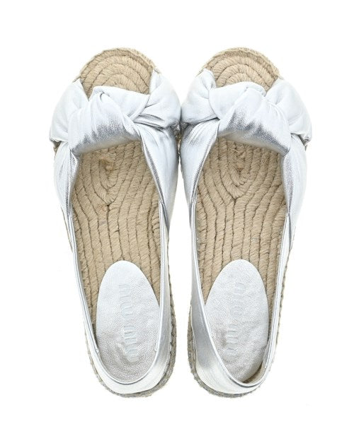 Miu Miu รองเท้าพื้นเชือกสาน