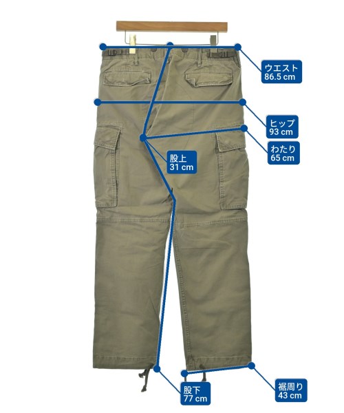 RRL กางเกงมีกระเป๋าข้างกางเกง2-4 กระเป๋า