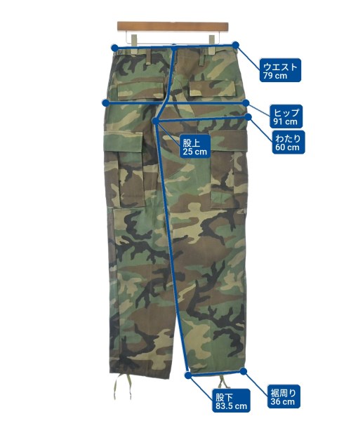 MILITARY กางเกงมีกระเป๋าข้างกางเกง2-4 กระเป๋า