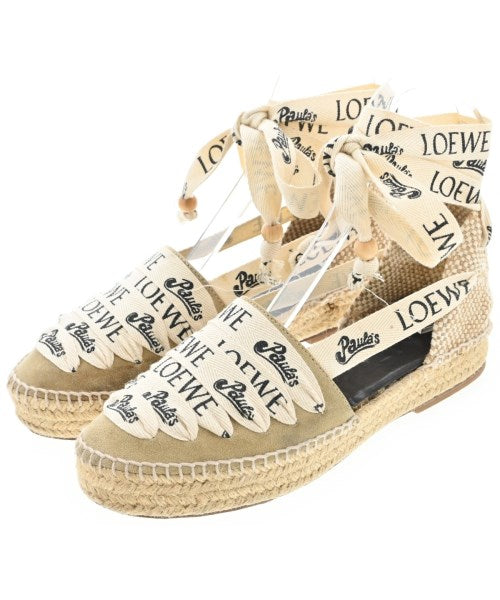 LOEWE รองเท้าพื้นเชือกสาน