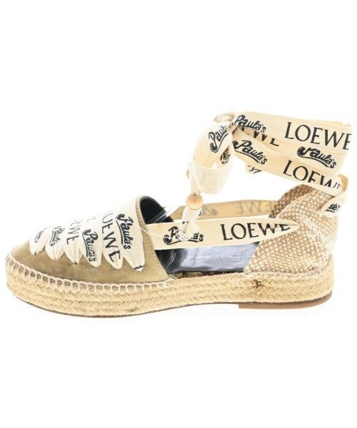 LOEWE รองเท้าพื้นเชือกสาน