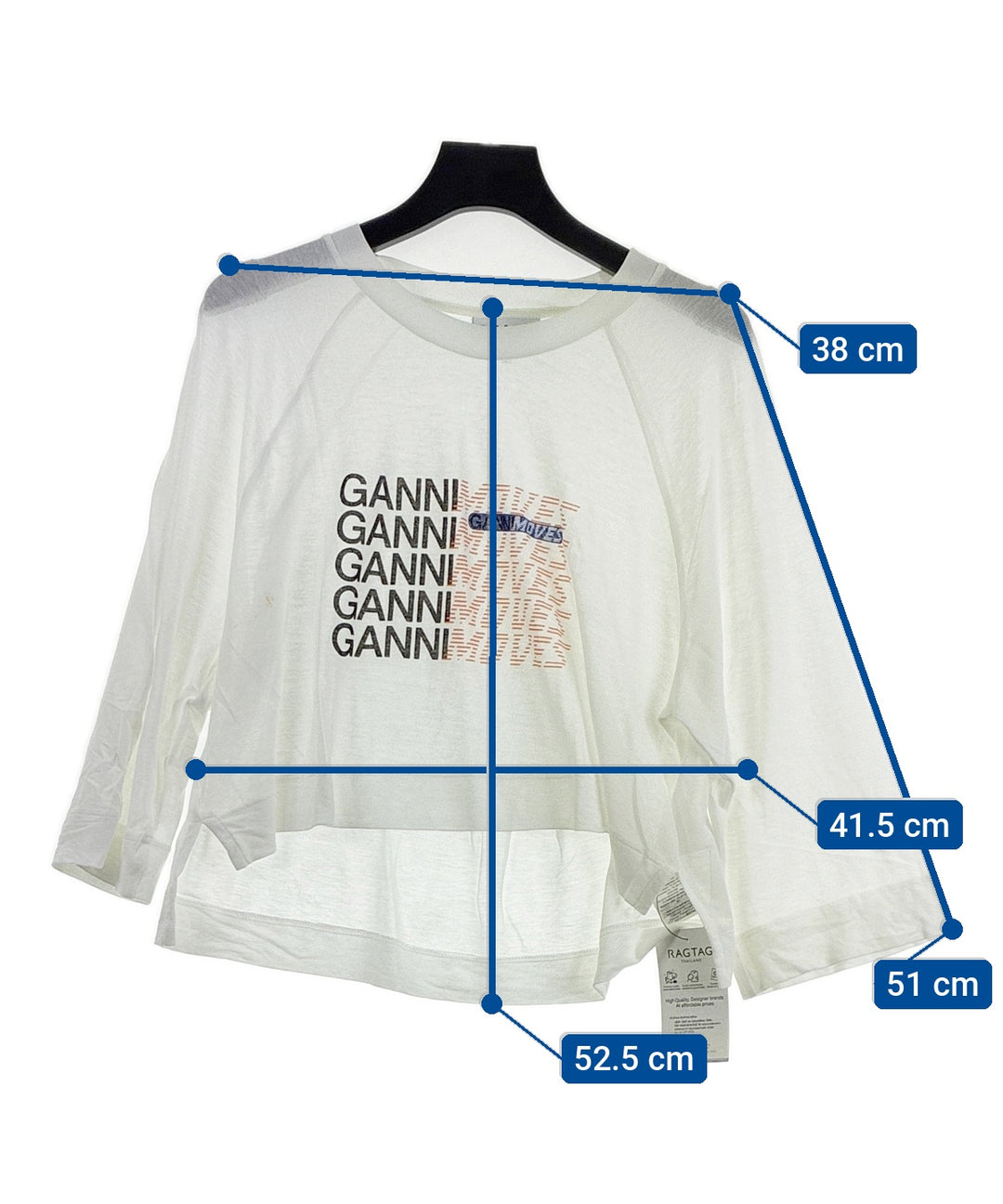 Ganni เสื้อยืด/เสื้อท็อปส์