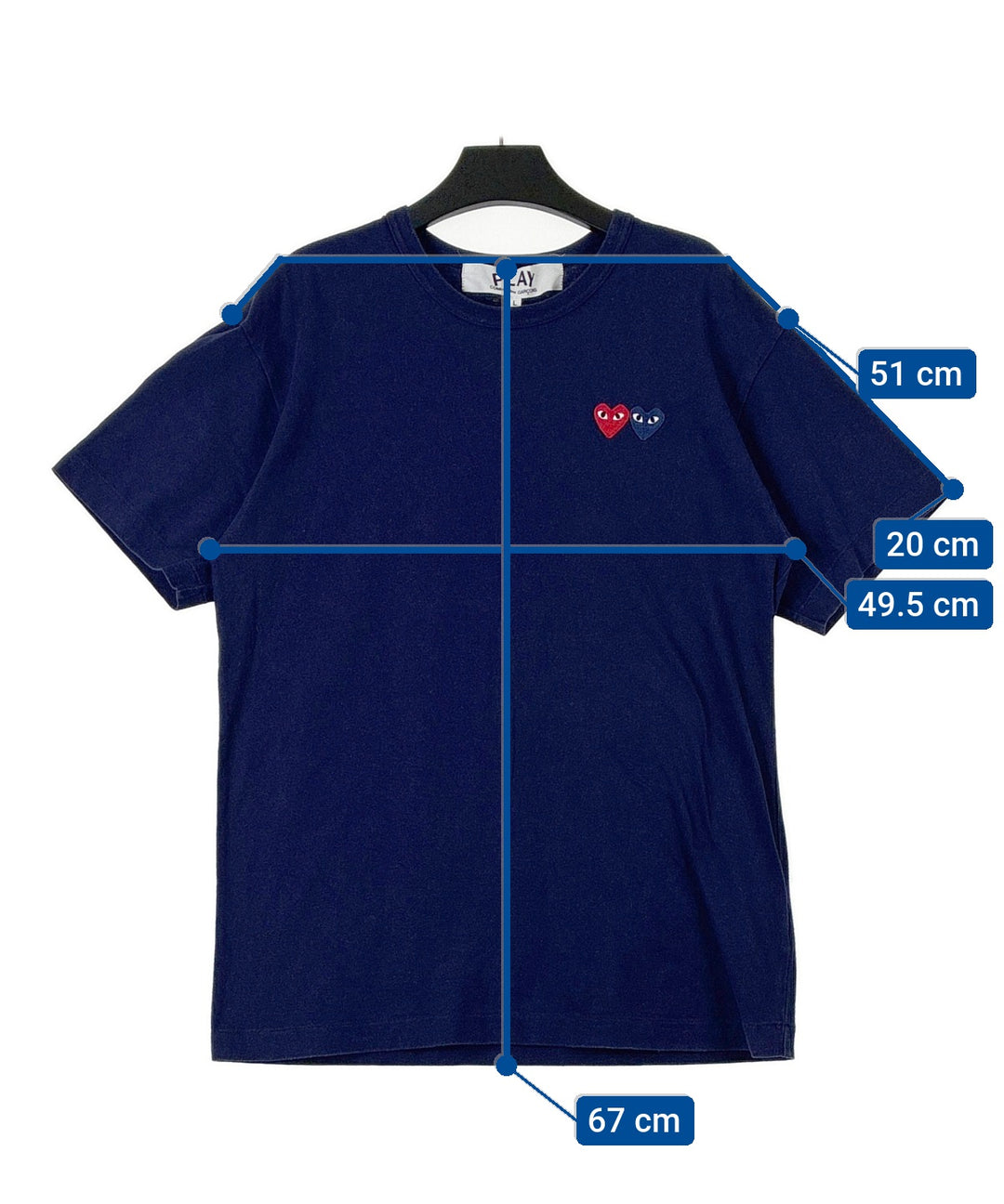 PLAY COMME des GARCONS เสื้อยืด/เสื้อท็อปส์
