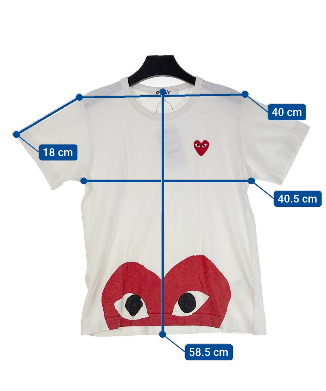 PLAY COMME des GARCONS เสื้อยืด/เสื้อท็อปส์