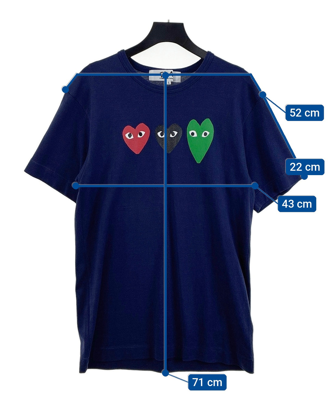 PLAY COMME des GARCONS เสื้อยืด/เสื้อท็อปส์