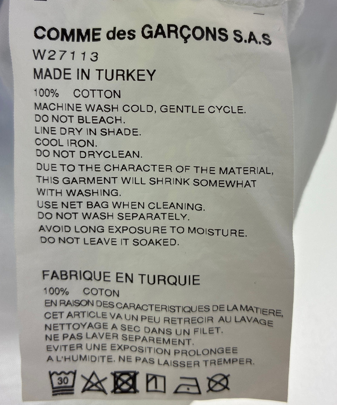 COMME des GARCONS SHIRT เสื้อยืด/เสื้อท็อปส์