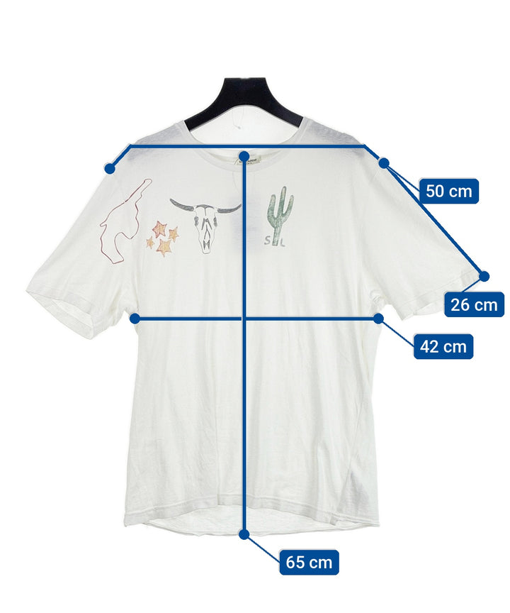 Saint Laurent Paris เสื้อยืด/เสื้อท็อปส์