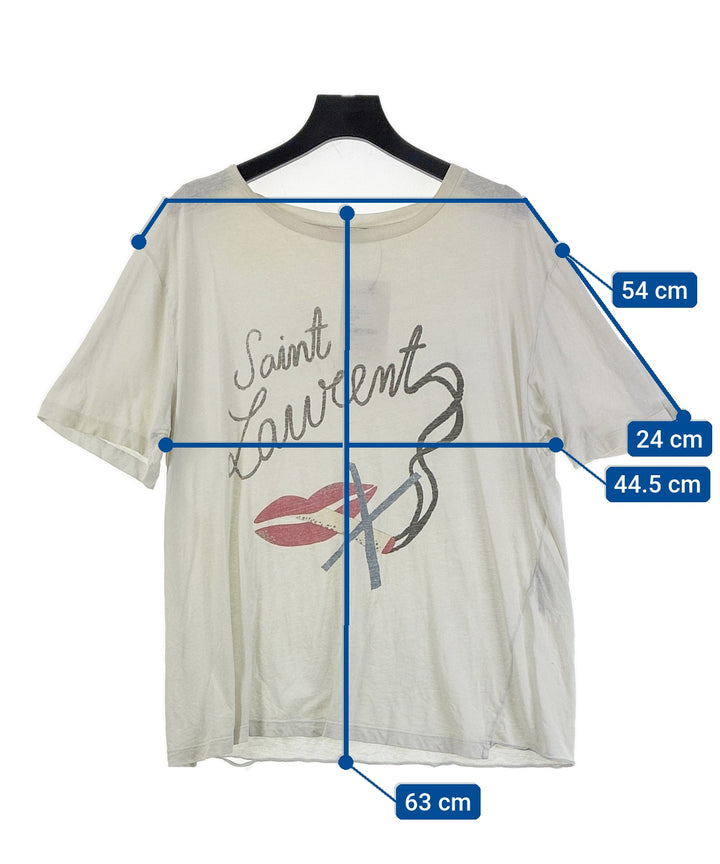 Saint Laurent Paris เสื้อยืด/เสื้อท็อปส์