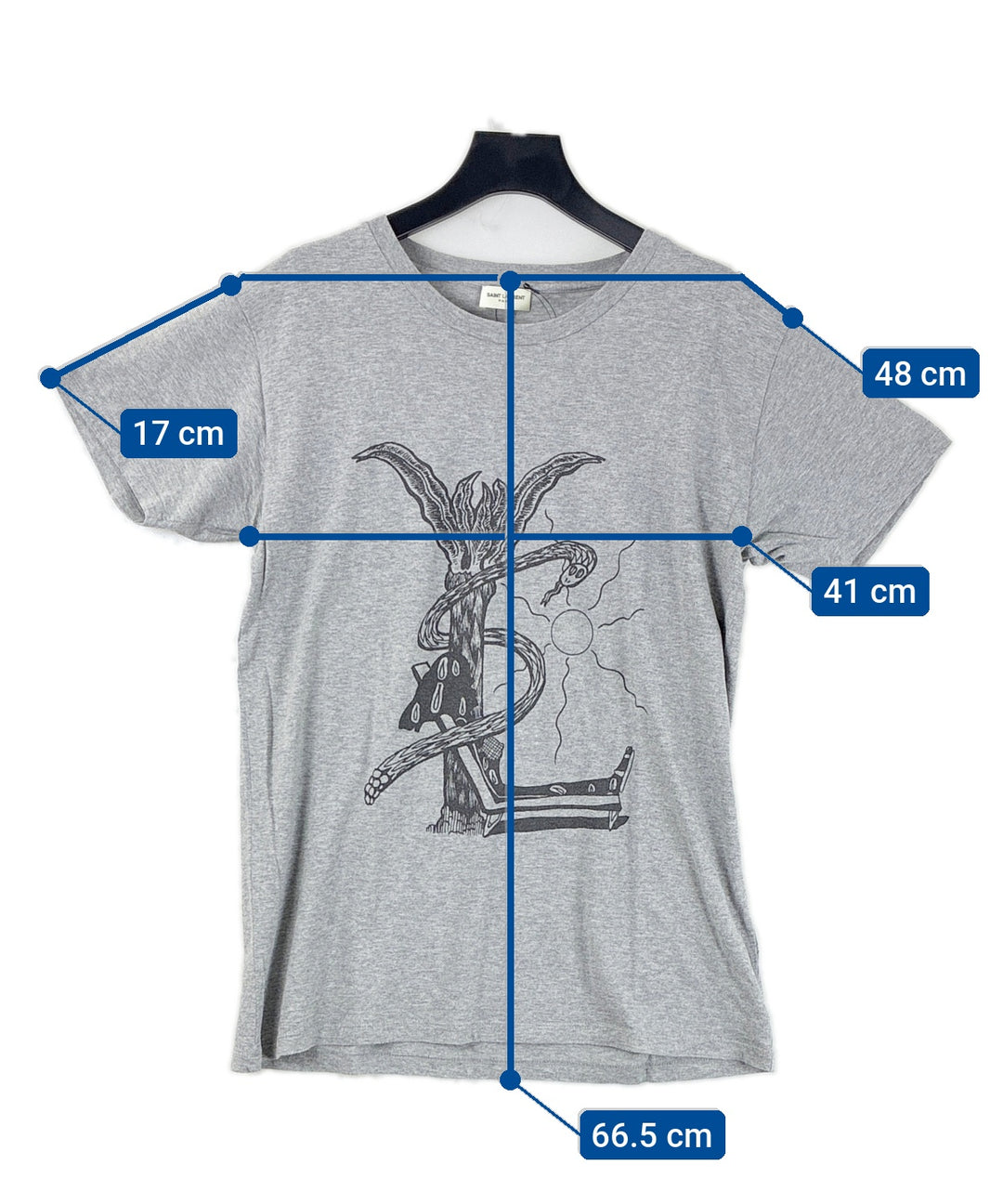 Saint Laurent Paris เสื้อยืด/เสื้อท็อปส์