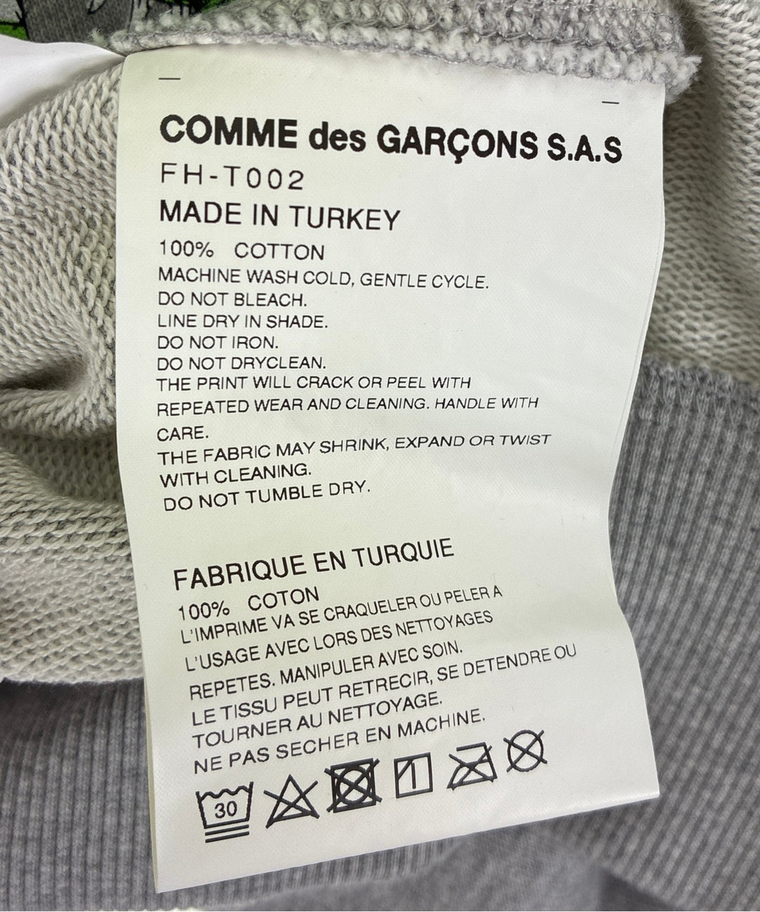 COMME des GARCONS SHIRT เสื้อฮู้ด