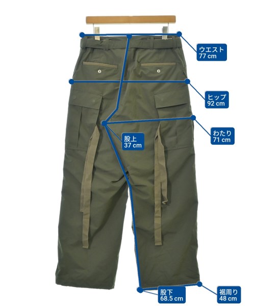 sacai กางเกงมีกระเป๋าข้างกางเกง2-4 กระเป๋า