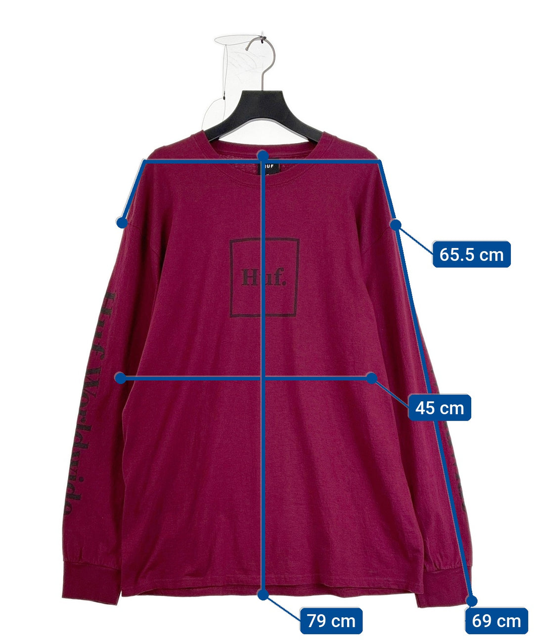 HUF เสื้อยืด/เสื้อท็อปส์