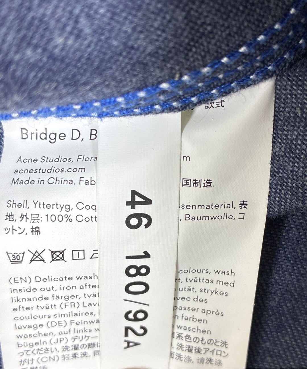 Acne Studios แจ็คเก็ตลำลอง