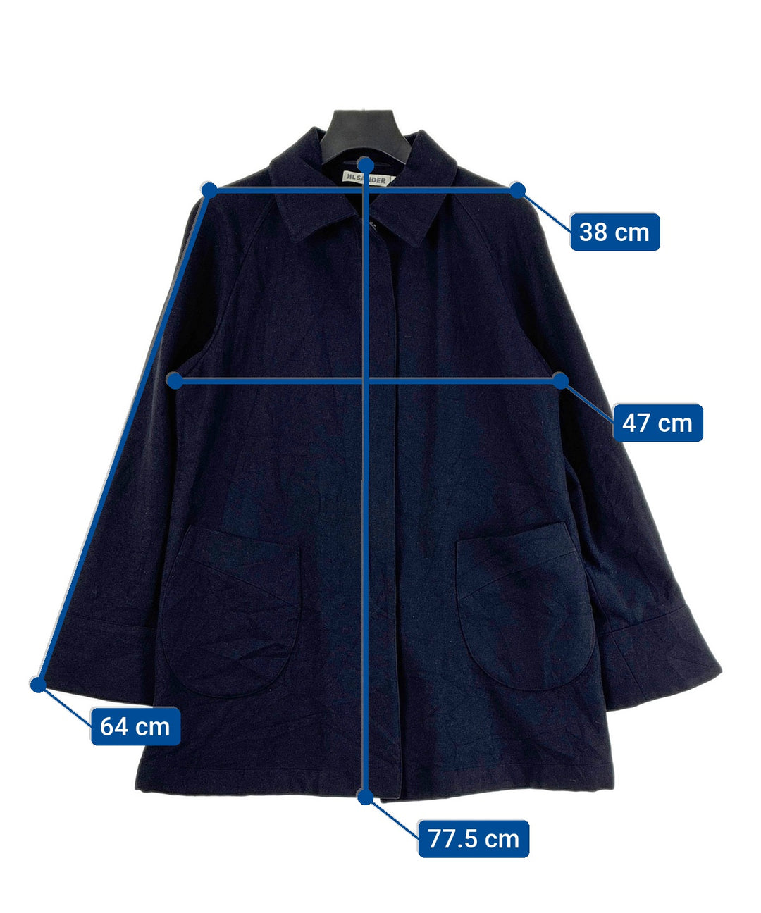JIL SANDER เสื้อโค้ทเชสเตอร์ฟิลด์