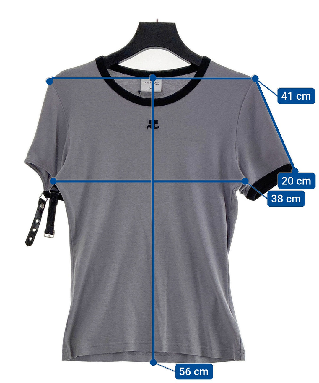 courreges paris เสื้อยืด/เสื้อท็อปส์