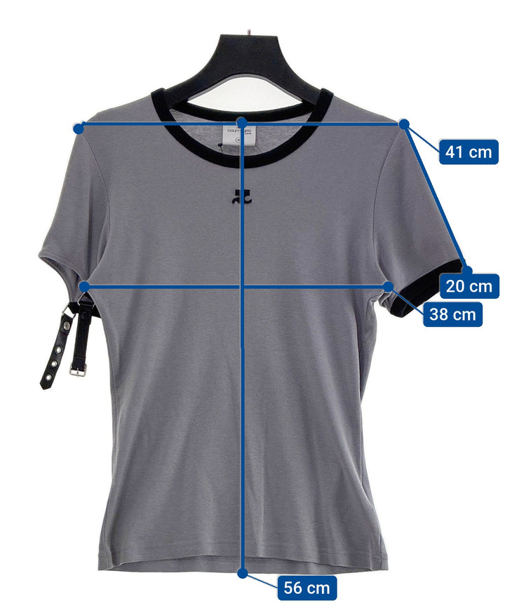 courreges paris เสื้อยืด/เสื้อท็อปส์