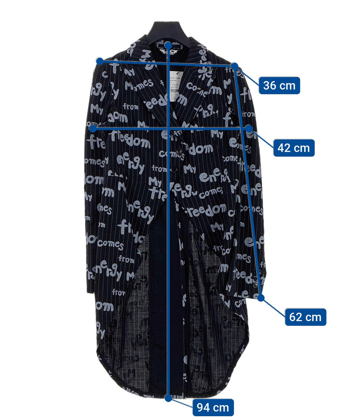 BLACK COMME des GARCONS แจ็คเก็ตลำลอง