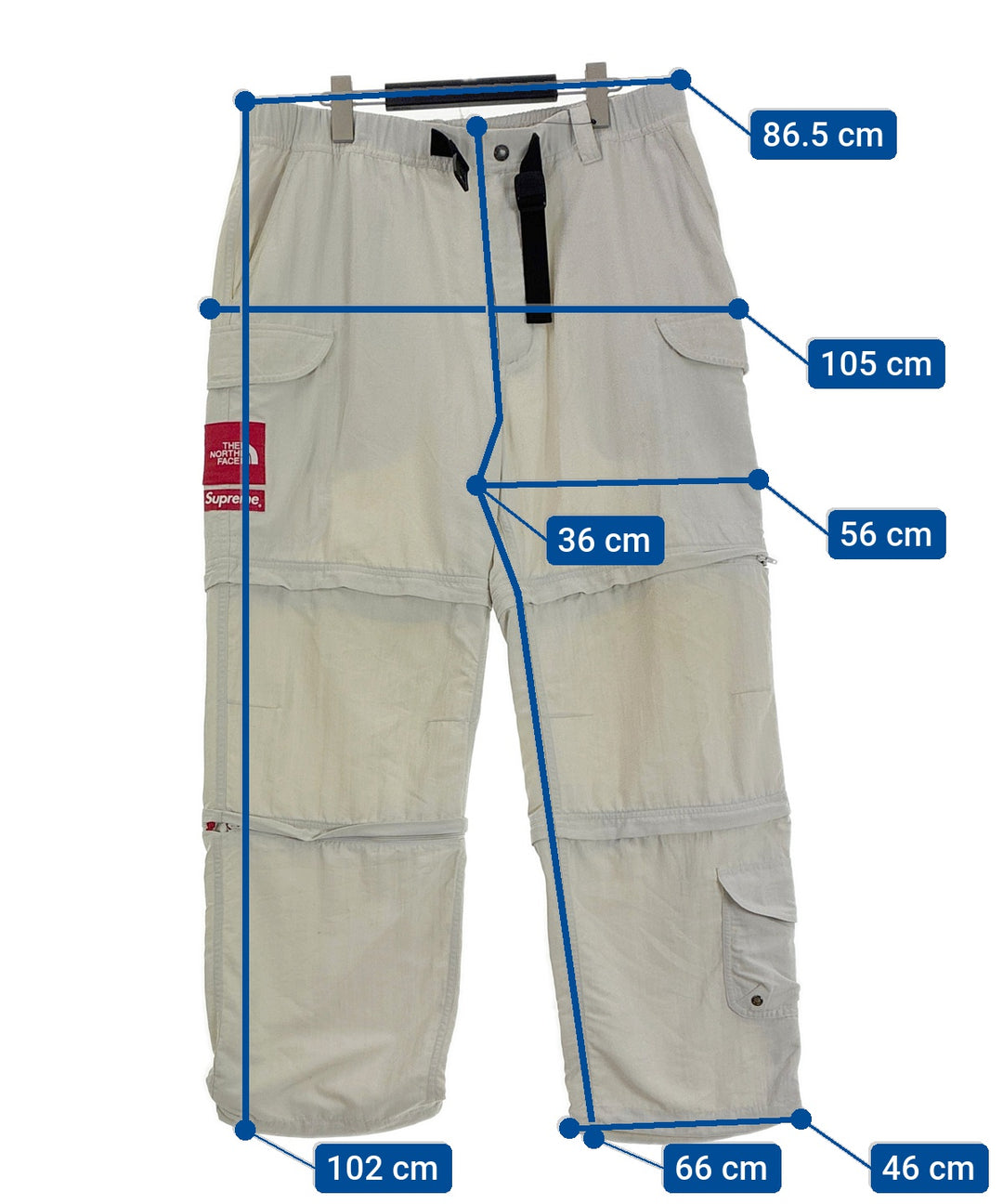 Supreme กางเกงมีกระเป๋าข้างกางเกง2-4 กระเป๋า