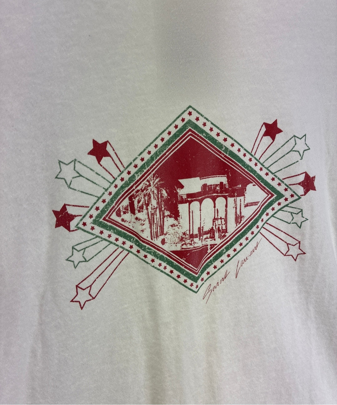 Saint Laurent Paris เสื้อยืด/เสื้อท็อปส์