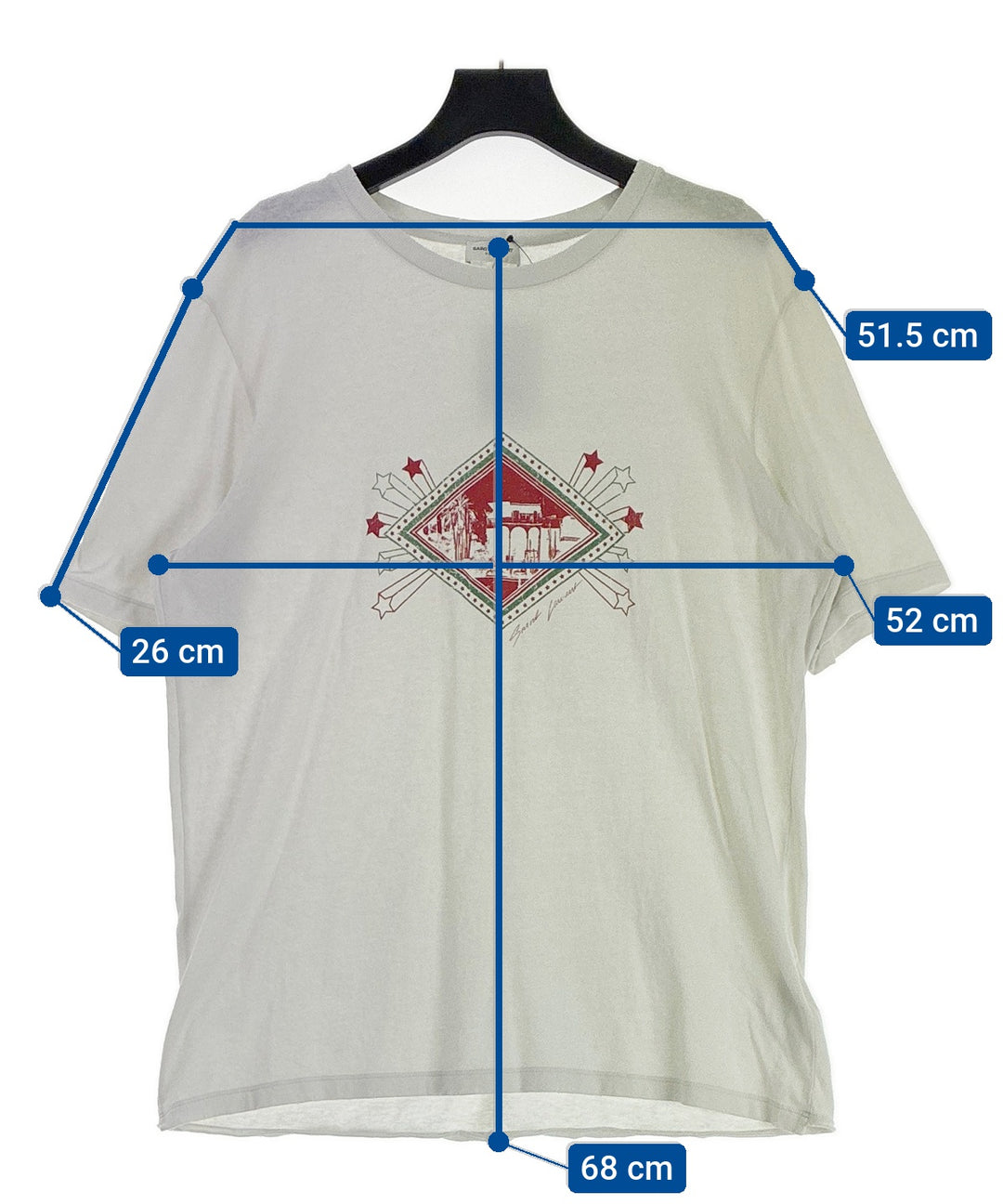 Saint Laurent Paris เสื้อยืด/เสื้อท็อปส์